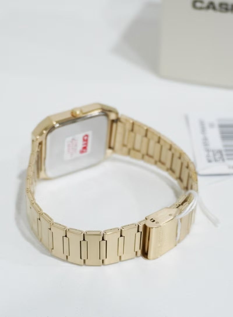 CASIO MTP-B185G-9A – Gold Ion-Plated Stainless Steel Analog Watch with Date Display-40 × 32.5 × 7.3 mm - Image 3